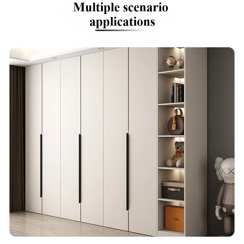 Invisible handle without punching side wardrobe door edge seal drawer embedded aluminum alloy handles