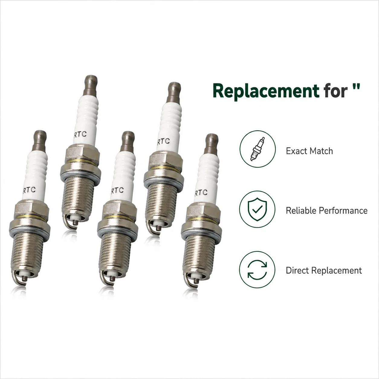 5 Pack Spark Plug Replacement for Champion RC12YC, K6RTC, 491055 491055S 692051 792015 5066 491055T Lawn Mower Engine Parts