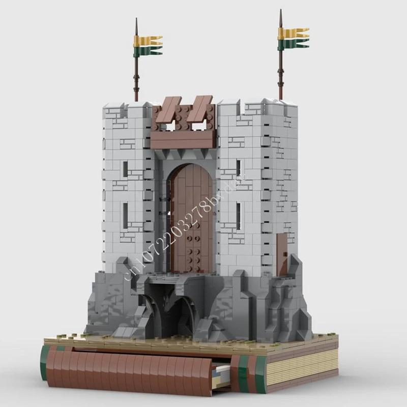 1136PCS MOC Medieval Castle Building Block Model Gate of Helms Deep Technical Brick DIY Assembly Set Toy For Child Holiday Gift