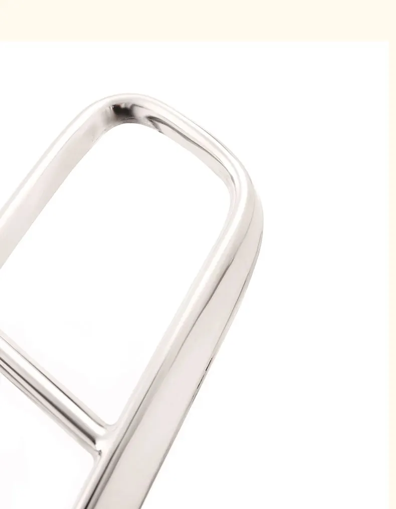 For Audi Q7 2016 2017 2018 Stainless Steel 2pcs Car Tail Muffler Exhaust Pipe Output Cover Protective Trim