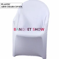 Plastic Lycra Spandex Arm Chair Cover Wedding Chair Covers For Event Party Hotel Decoration