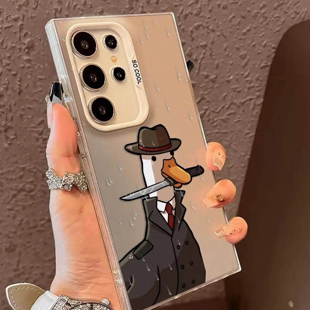 Funny Duck Goose Phone Case For Samsung A73 A72 A71 A57 A56 A55 A53 A52 A51 A37 A36 A35 A33 A32 A27 A26 A25 A23 A34 A24 A22 Case