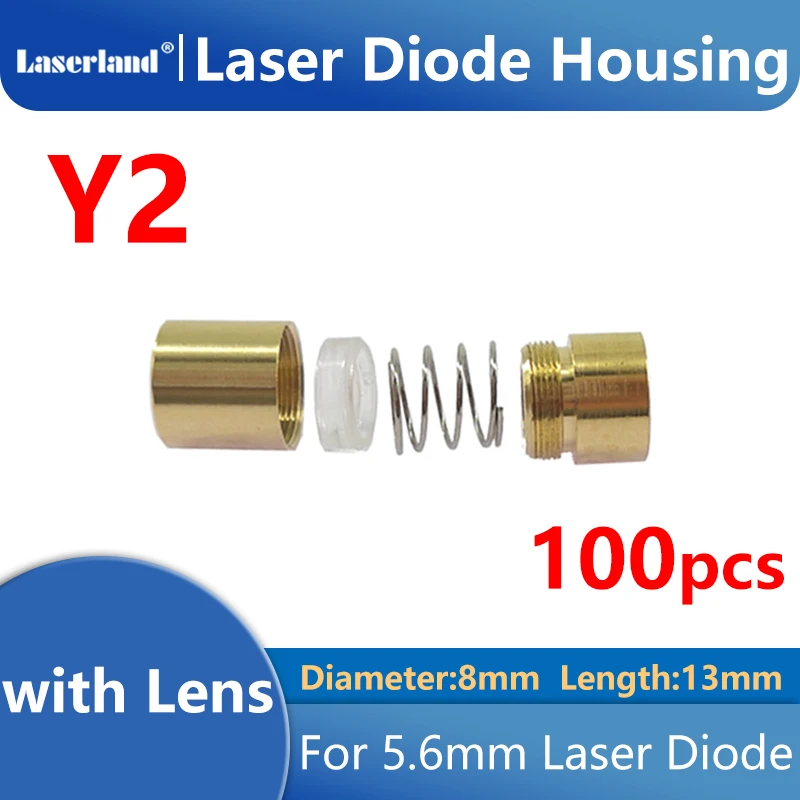 

100pcs Focusable 08*13mm 5.6mm TO18 Laser Diode LD Metal Housing Case Plastic lens