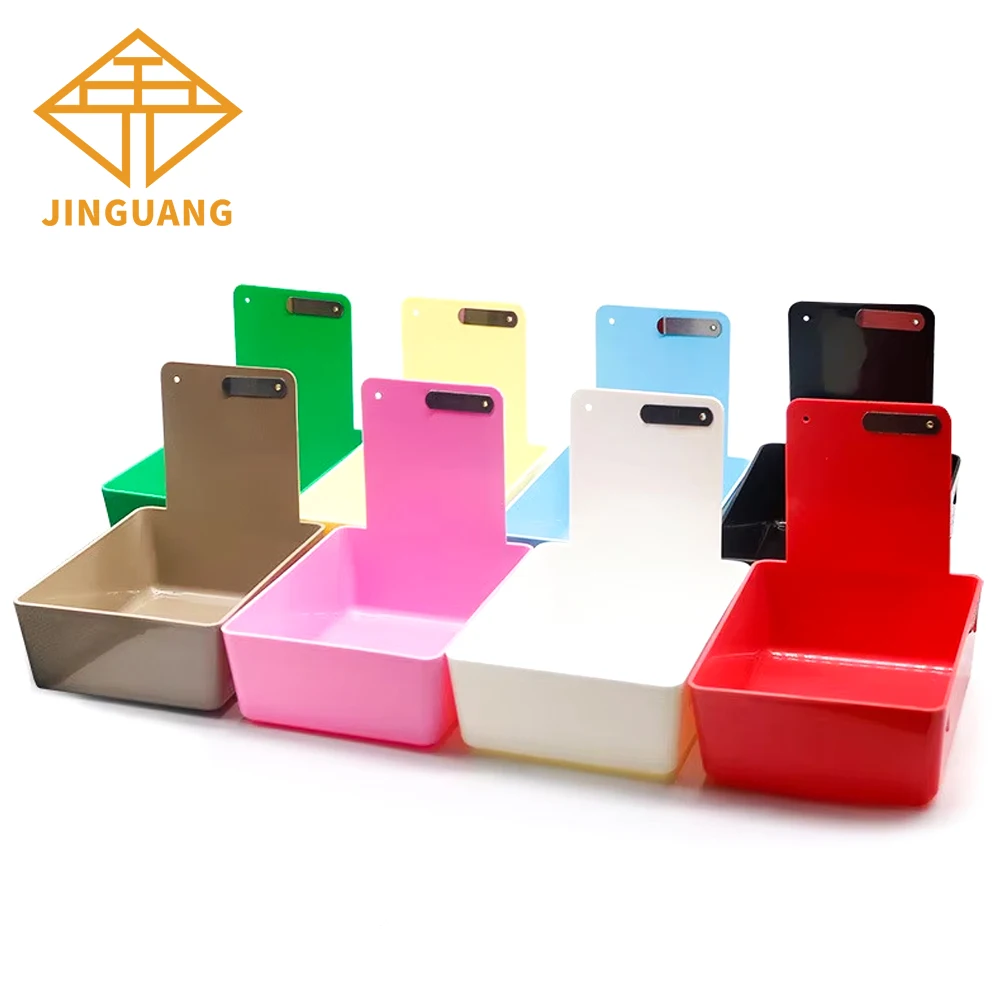 8Pcs Dental Working Pans Colourful ABS Plastic Lab Work Tray Dentistry Laboratory Storage Box With Clip Holder Organizer