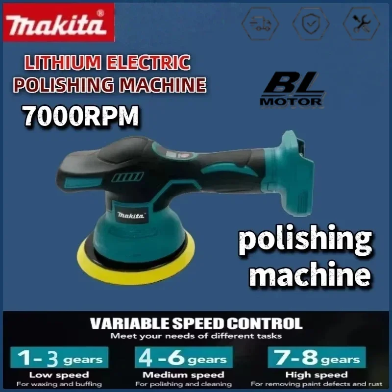 

Makita Cordless 8 Gears Car Polisher Machine Electric For 18V-20V Battery Waxing Repairing Wireless Buffing Polisher