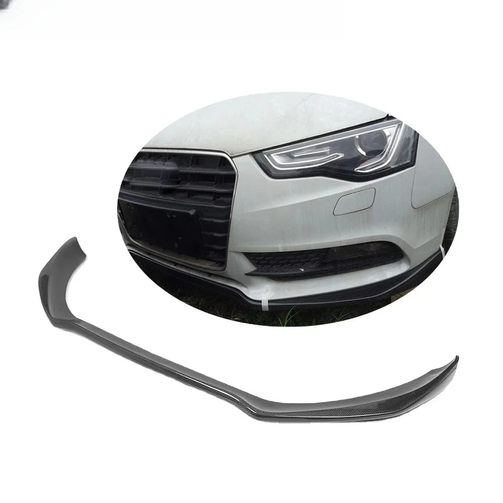 FOR Carbon Fiber Front Bumper Lip Spoiler for AUDI A5 Quattro Coupe Sportback 2014