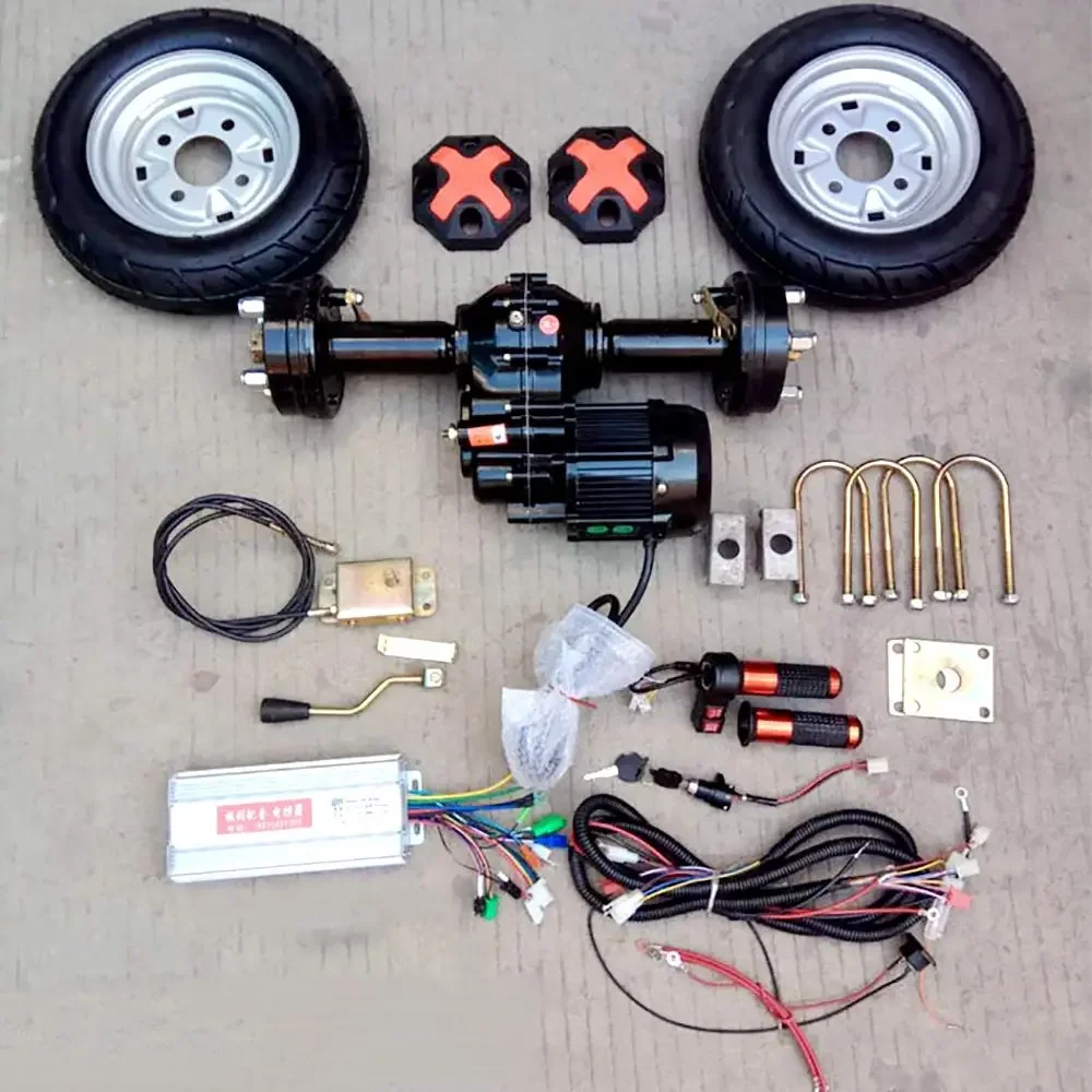 Electric Tricycle 48v 500w Low Speed Axle Electric Tricycle With Wheel Rear Axle Differential Motor Kit