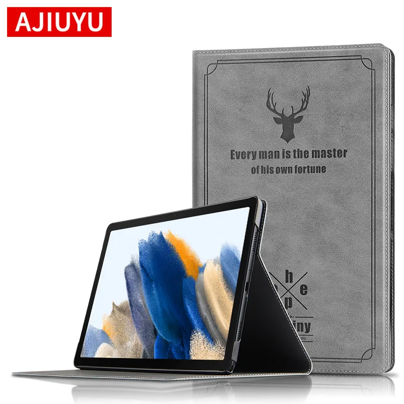 AJIUYU Case For Samsung Galaxy Tab A8 2021 PU Tablet Cover for Samsung Tab A8 10.5 SM-X200 SM-X205 Protective Cover Shell