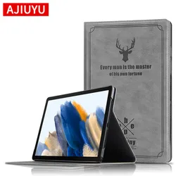AJIUYU Case For Samsung Galaxy Tab A8 2021 PU Tablet Cover for Samsung Tab A8 10.5 SM-X200 SM-X205 Protective Cover Shell