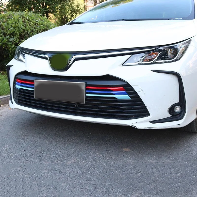 Accessories Front Head Grille Grill Decoration Ring Molding Garnish Cover Trim For Toyota Corolla Sedan Hybrid 2019-2023 2024