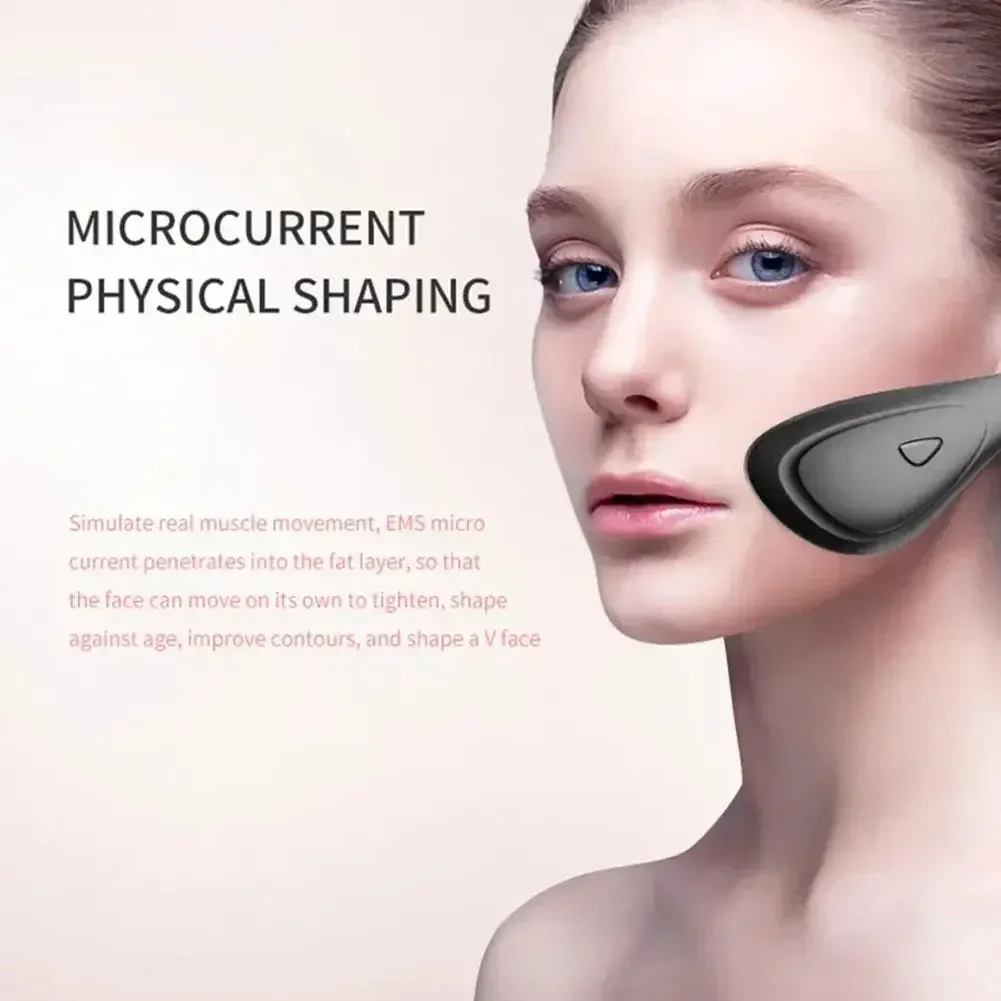 Facial massager, face mask lifting, micro current electric V-face device, home beauty device, EMS facial slimming device