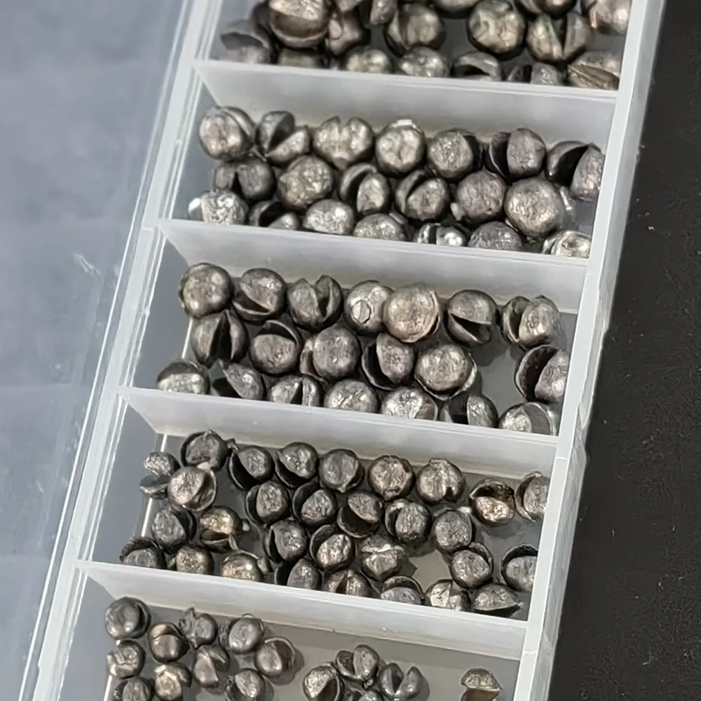 60/120pcs Split Shot Fishing Weights Sinkers, Lead Fishing Sinkers Weights 0.3g/0.5g/1g/1.5g/2g Removable Round Fishing Sinkers