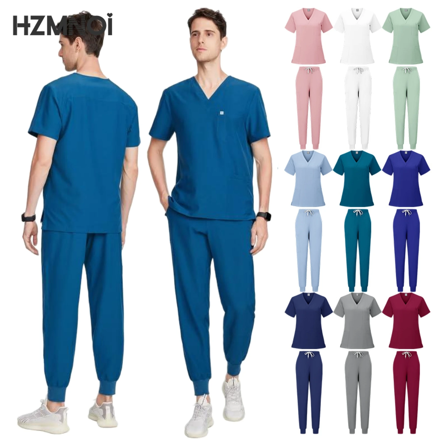 

Hospital Doctor Uniforms Men Dental Clinic Scrubs Nurse Accessories Short Sleeved Nursing Suit Customized Medical Uniforms Suits