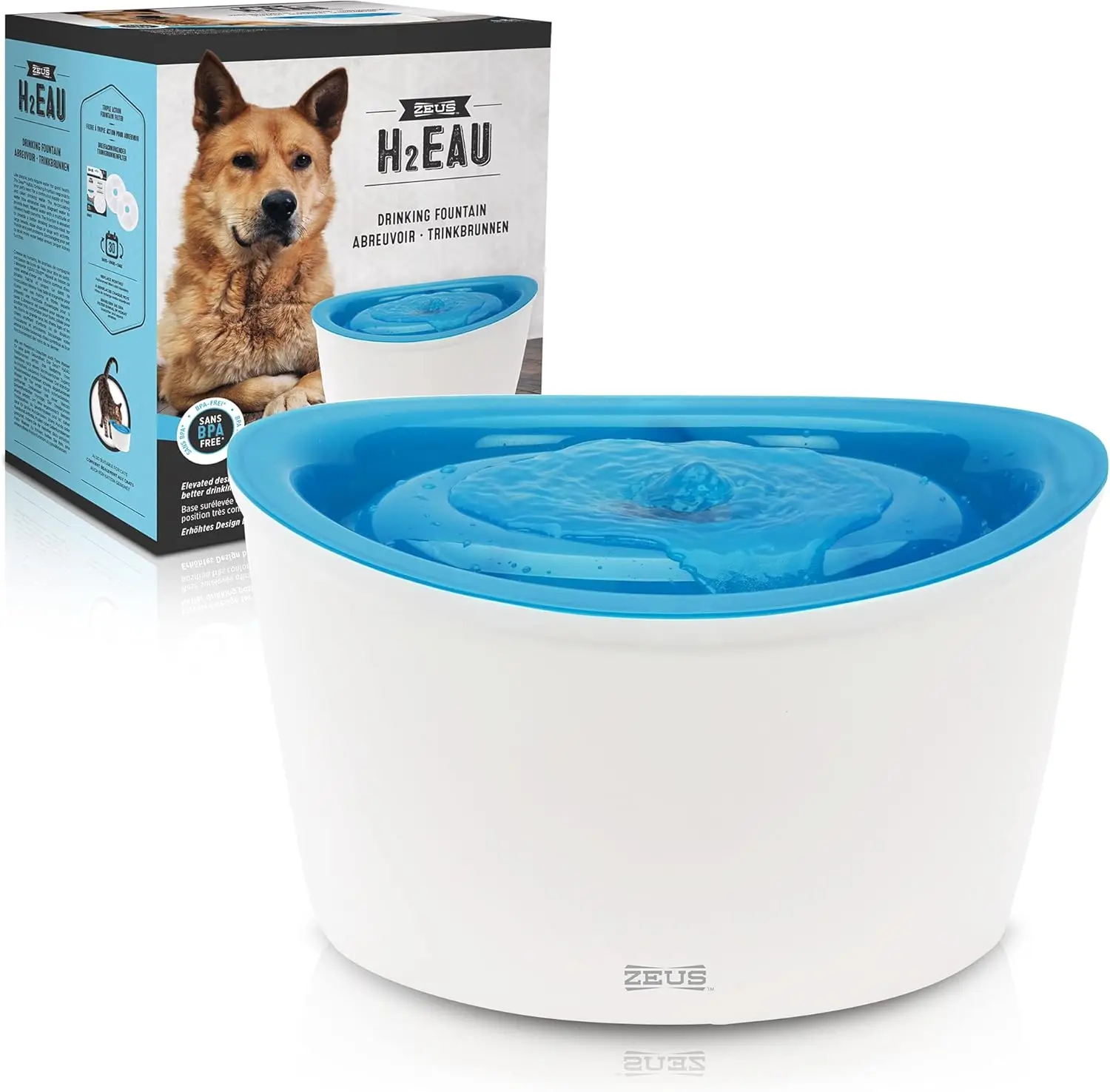 

Large 6L Elevated Pet Water Fountain with Purifying Filter for Dogs and Cats, Fresh Drinking Dispenser