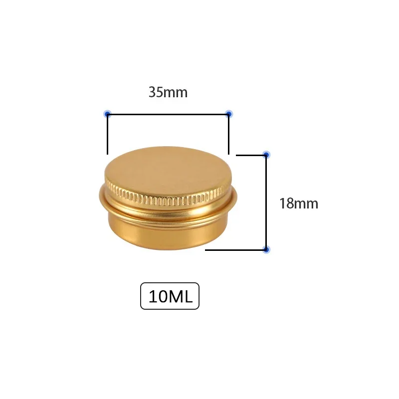 20/30/50Pcs 10ml Gold Empty Aluminum Jars With Lid Round Metal Tins Candle Jar Container Nail Art Face Cream Storage Box Travel