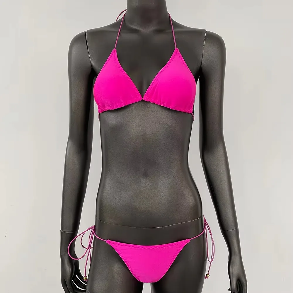 Bathing Suit Women Swimwear Solid Mini Bikini Set Brazilian Biquini Swimming Suits Beachwear Micro Bikini Sexy Swimsuit Female