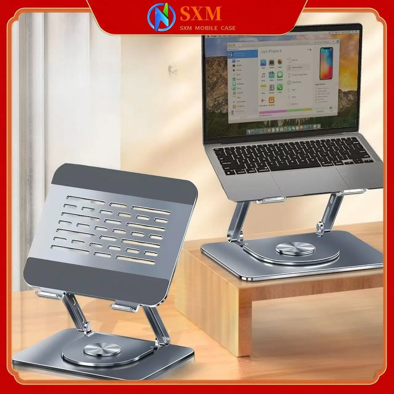 

Вращающийся на 360 градусов складной кронштейн для ноутбука из углеродистой стали, высота подъема планшета, портативный рассеиватель тепла