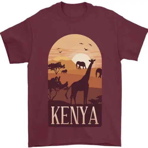 Kenya Safari Mens T-Shirt 100% Cotton