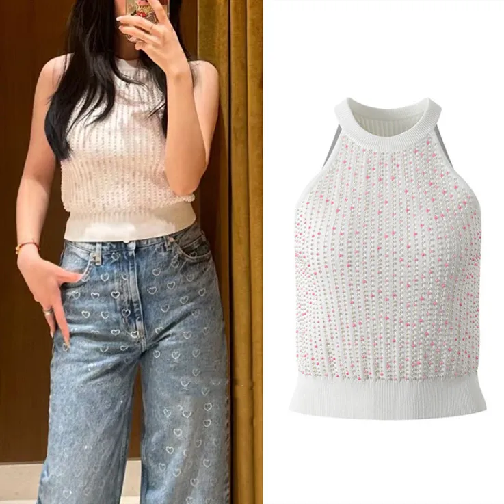 

Элегантный топ-жилет в европейском стиле S-Design с богатой отделкой, утягивающий, на бретельках, короткий, модный, в стиле Gentle Wind