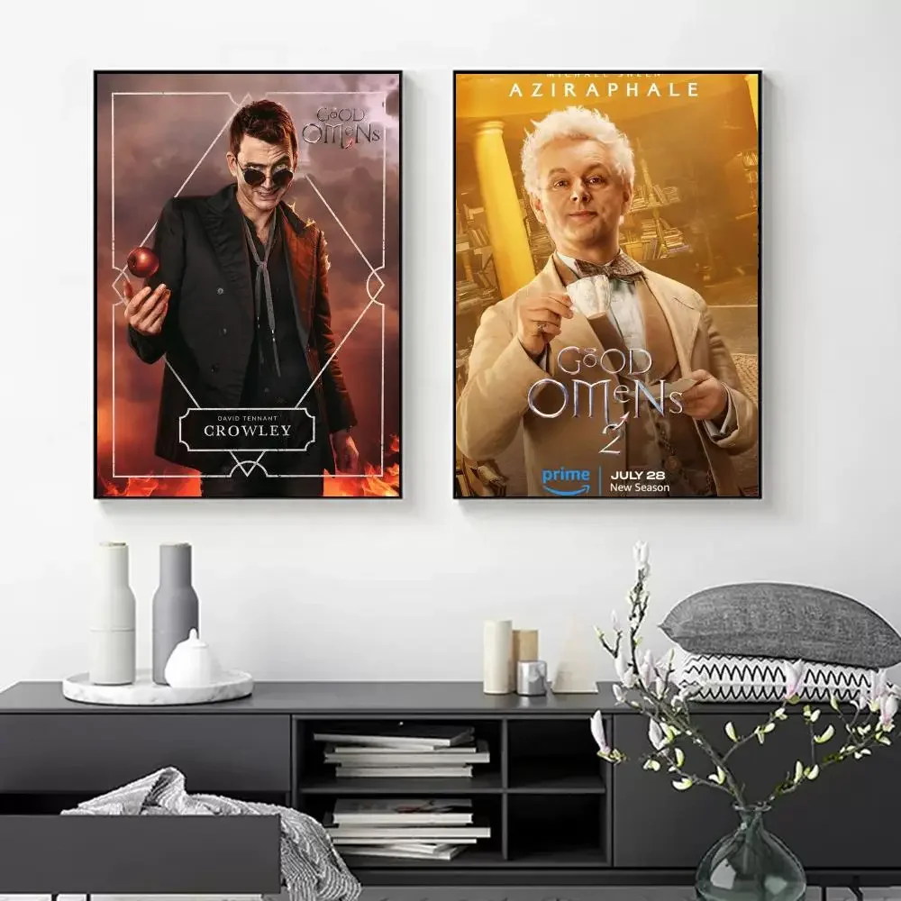 1pc British TV Drama Good Omens Poster Paper Print Home Bedroom Entrance Bar Cafe Art Painting Decoration