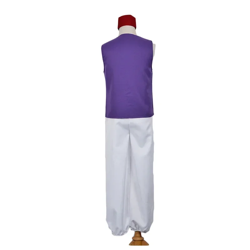 Um adulto crianças aladdin lâmpada príncipe homem aladdin traje halloween anime cosplay fantasia vestido adam príncipe trajes