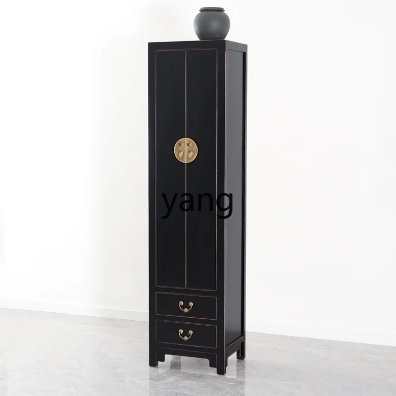 

lmm new Chinese bookcase simple modern antique solid wood living room decorative cabinet furniture