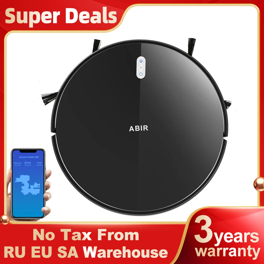 G20S Robot Vacuum Mop Combo,6000Pa Suction,Smart Mapping WiFi App,Electric Water Tank