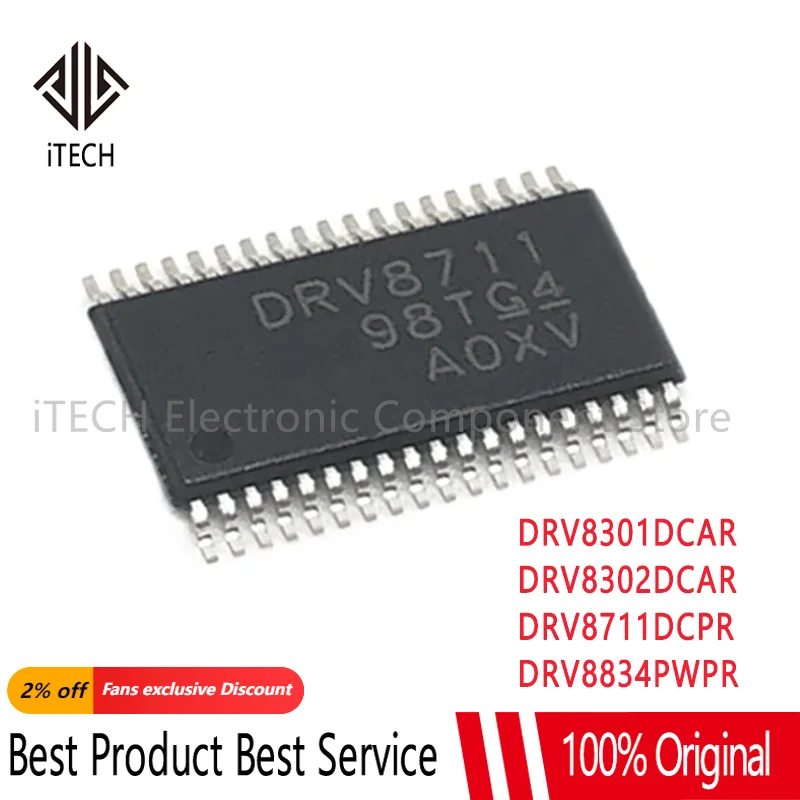 1PCS DRV8301DCAR DRV8301 DRV8302DCAR DRV8302 DRV8711DCPR DRV8711 DRV8834PWPR SSOP24 SSOP38 SSOP56 New IC Chip