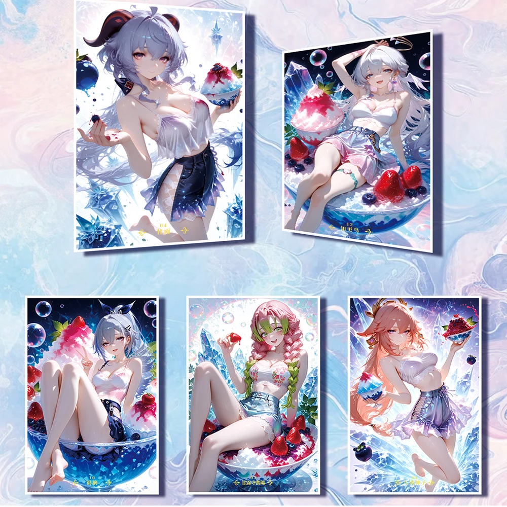 2025 Nowe Słodkie Stare A4 Akrylowe Płyty Bogini Historia Waifu Kolekcja Kart Waifu ACG TCG Booster Box Binder Hobby Prezenty