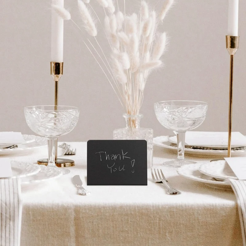 20Pcs Table Signs Food Board Buffet Party Labels Message Blackboard Chalk Table Display Price Tabletop Easy To Use