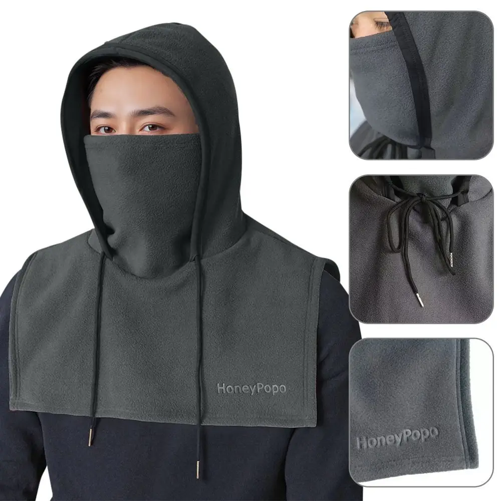 หมวกไหมพรมแฟชั่นสำหรับฤดูหนาว แบบมีผ้าพันคอในตัว ป้องกันหู อุ่นสบาย นุ่ม กันลม หมวกบาลาคลาวาสำหรับกิจกรรมกลางแจ้ง