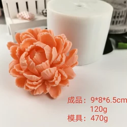 PRZY-Silicone Flower Soap Mold, Chrysanthemum Mold, Decoration Plant Molds, Flowers Candle Moulds, Bouquet Making Clay Resin, HC