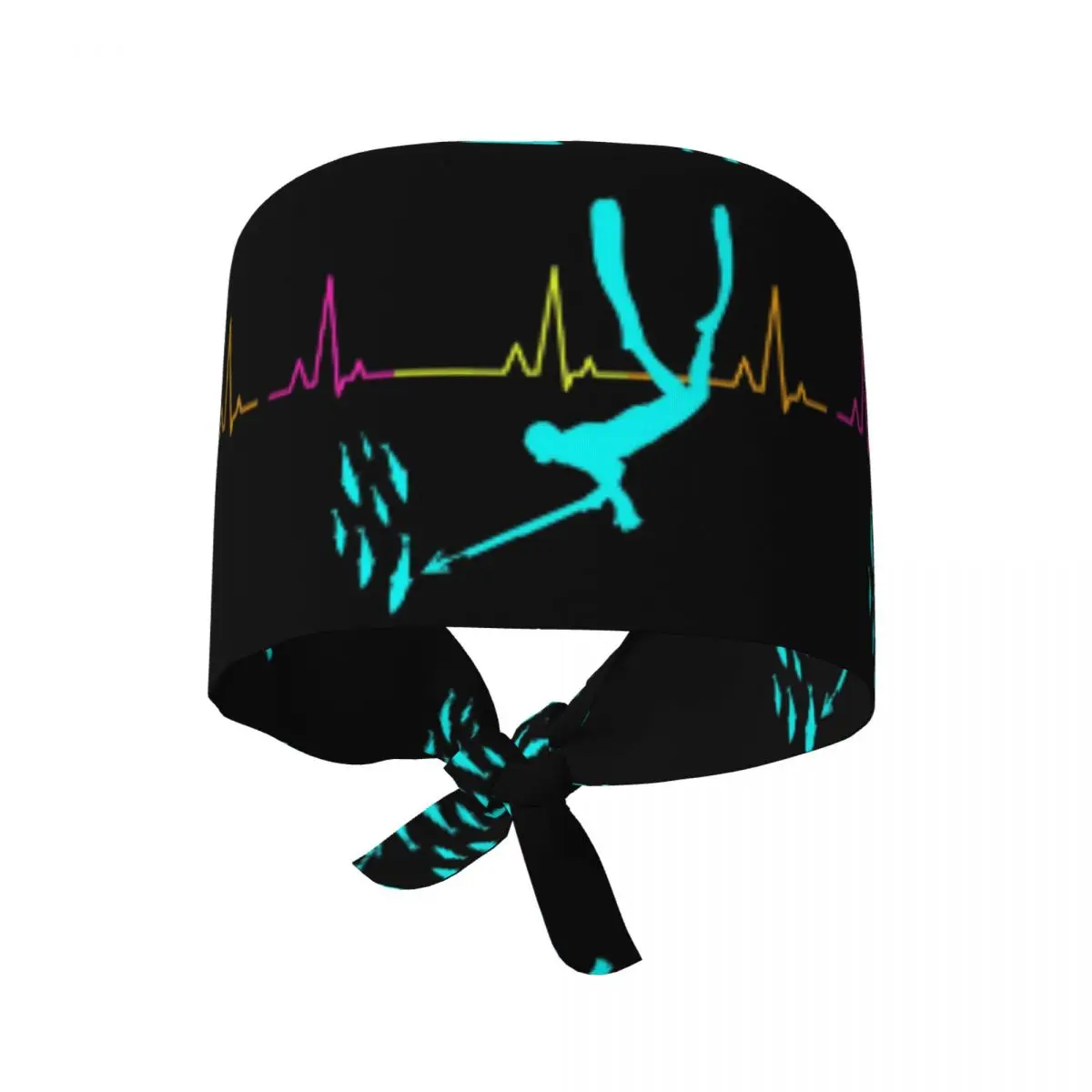 Spearfishing Spearfisher Fishing Heartbeat Pulse Scrub Hat Doctor Working Surgical Cap Adjustable Nursing Caps for Dentist