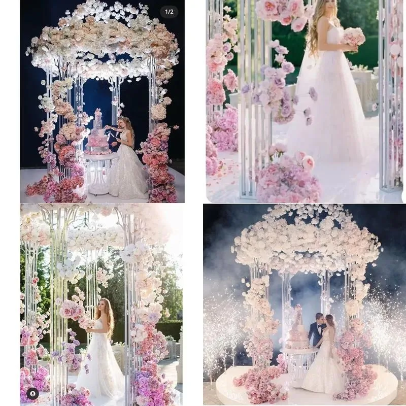 European Stainless Steel Metal Wedding Pavilion Outdoor Decoration
