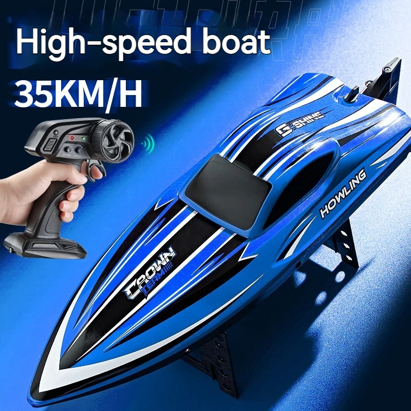 

New Hj818 41cm High Power High Speed Remote Control Fast Boat Waterproof Electric Boat 2.4g Competitive Boat Model Water Toy