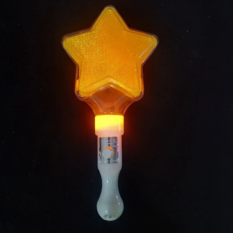 Fun Glowing Colorful Five Pointed Star Flash Light LED Stick Fairy Wand Cheer Luminous Toy Party Decoration glow party