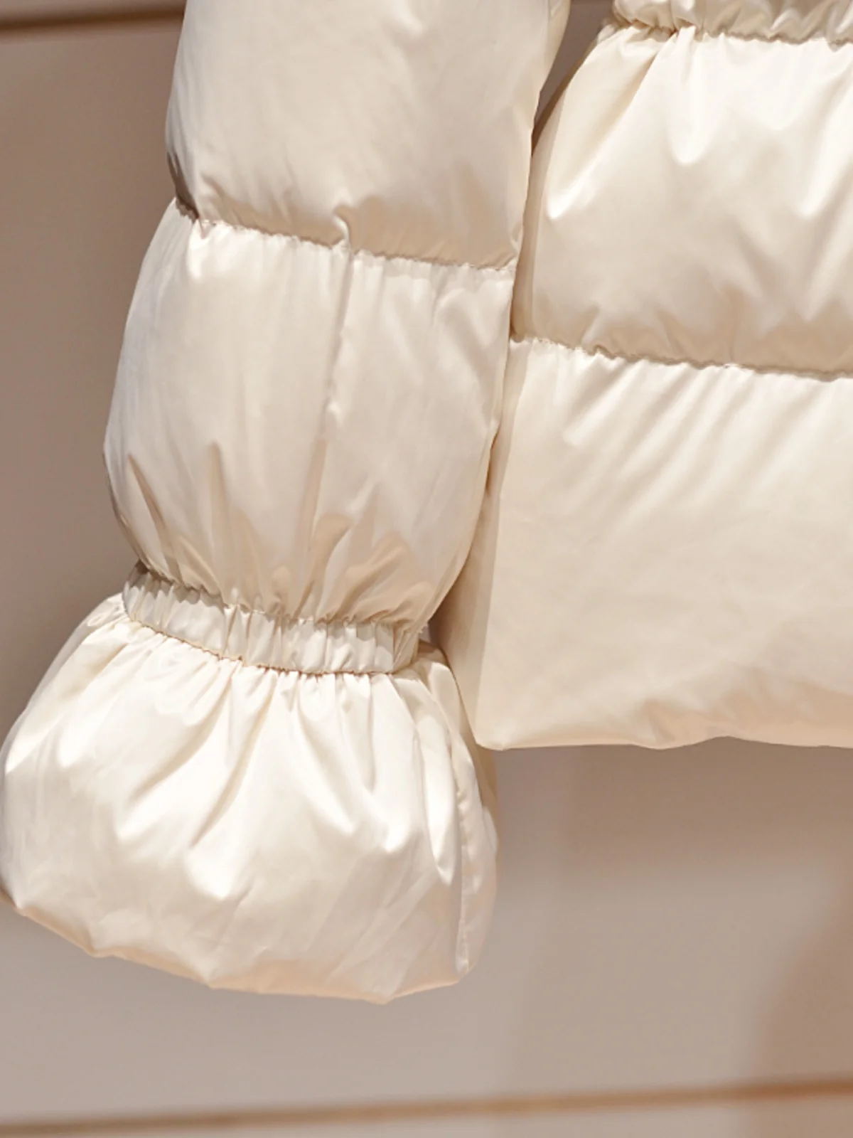 Leve puffer jaet casaco de ature feminino envy 2025 nova gola de pele pão branco coreano cintura-emachamento ort outerwear