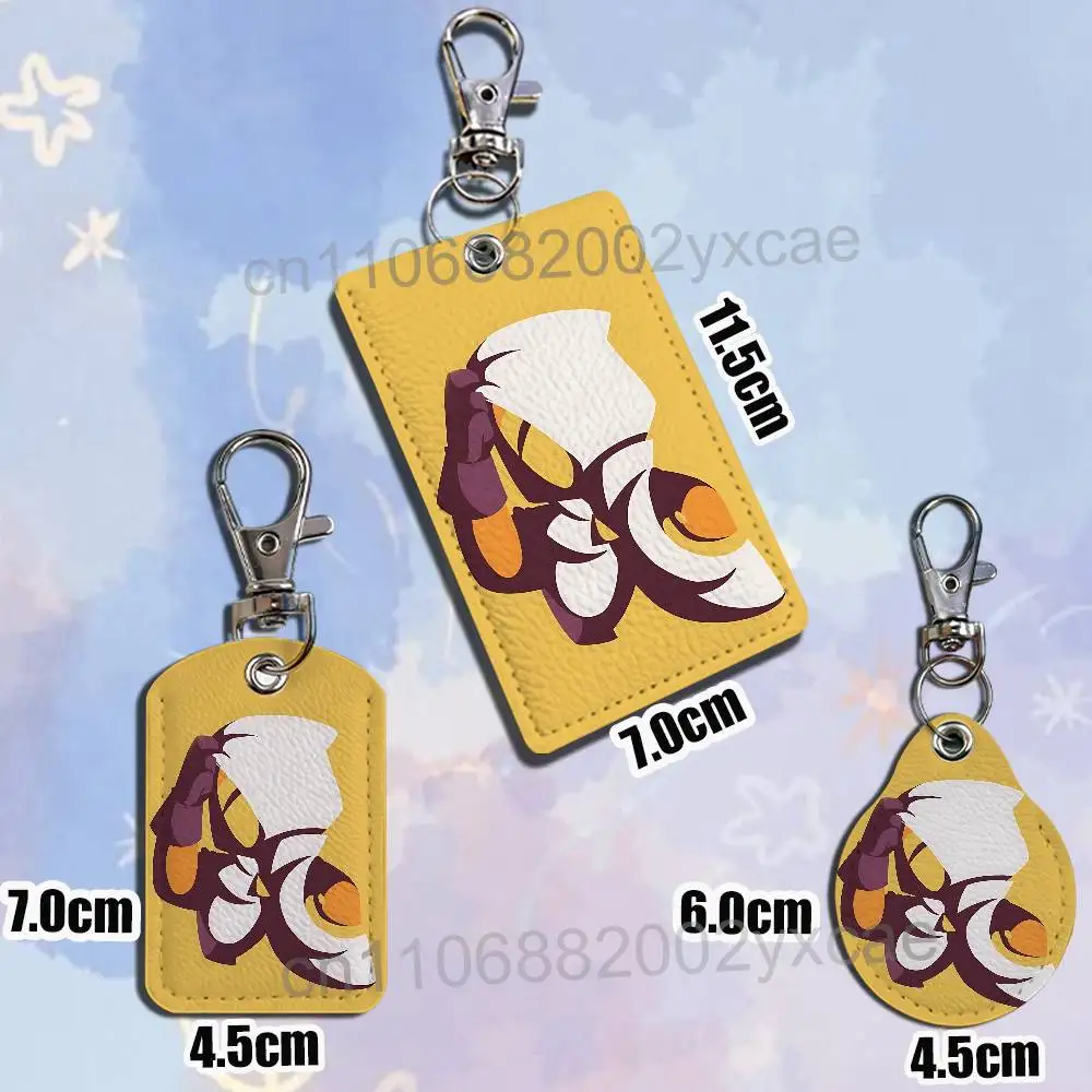 Luz Flapjack Noceda The Owl House Leather Keychain Badge Holder with Lanyard ID/Access Card Holder Key Ring Accessory Option view 3