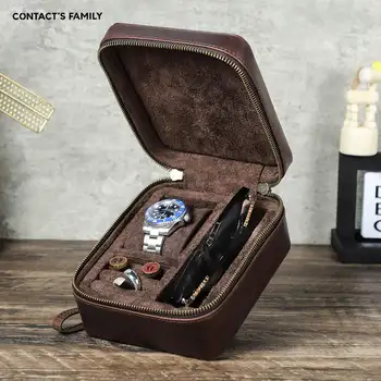 真皮首飾收納盒,適用於手錶、太陽眼鏡、袖扣、耳環、戒指等飾品展示盒 8 最佳銷售 錶帶收納器 - №7