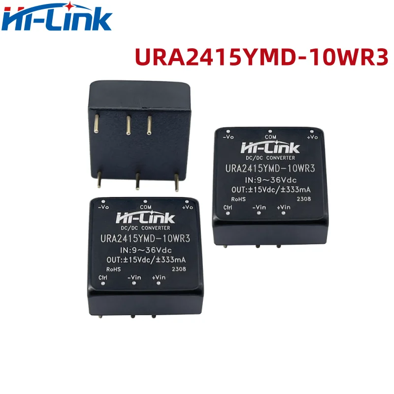 Hi-Link URA2405YMD-10WR3 10 Вт 24 В в 5 В модуль источника питания постоянного тока, преобразователь постоянного тока, понижающий, изолированный, эффективность преобразования 91%