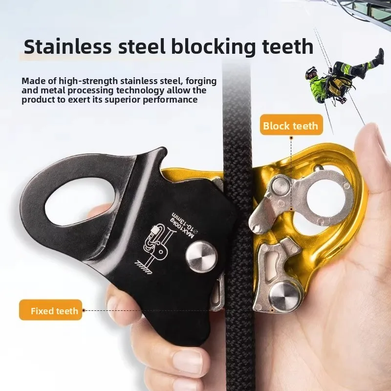 High altitude anti fall device, safety rope, movable rope gripper, air conditioner installation, anti fall self-locking device