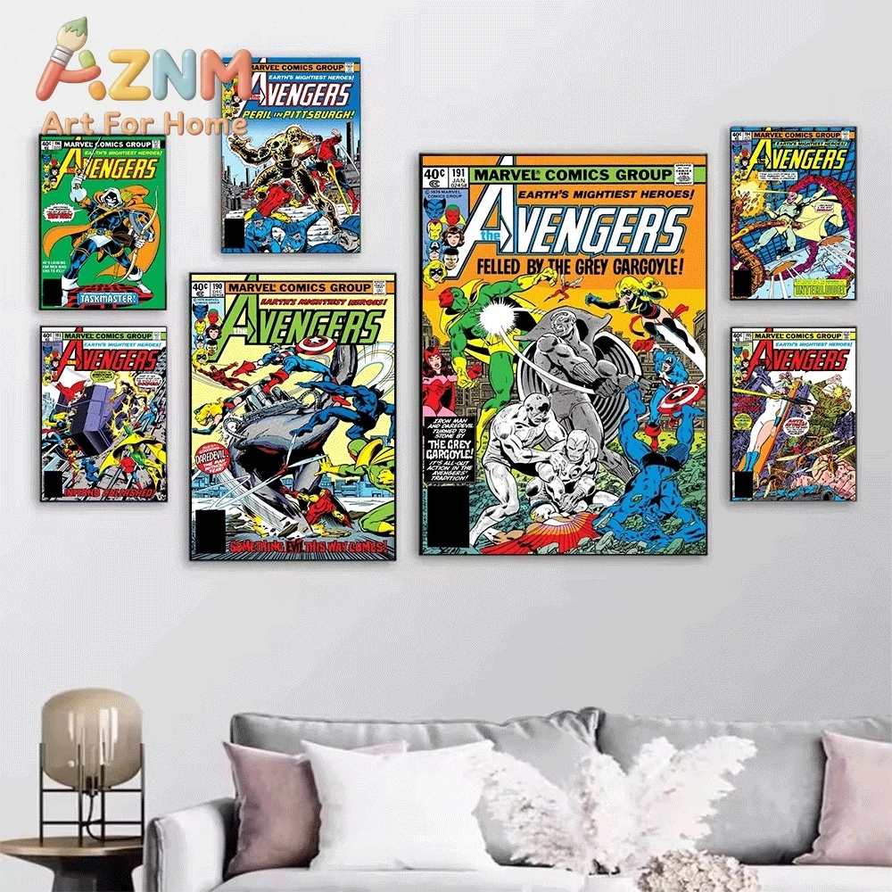 AZNM The Avengers #187 The Witch On Wundagore Mountain Comic Canvas Wall Art No Frame Vintage Superhero Print Poster Home Wall