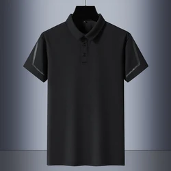 Sports Streetwear Fashion Oversized 6XL 7XL Black White Polo Shirt Japan Style 2024 Summer Short Sleeves Top Tees Tshirt