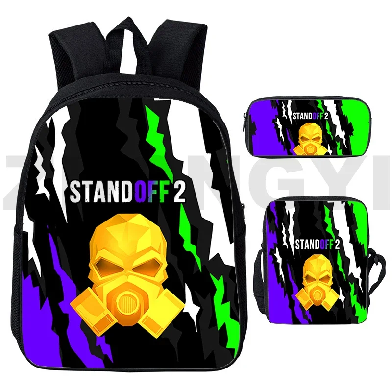 3 Pcs/Set Funny Game Standoff 2 Backpack Children Boys Girls School Bags Travel Sports Mochila Mens Notebook Laptop Canvas Bags