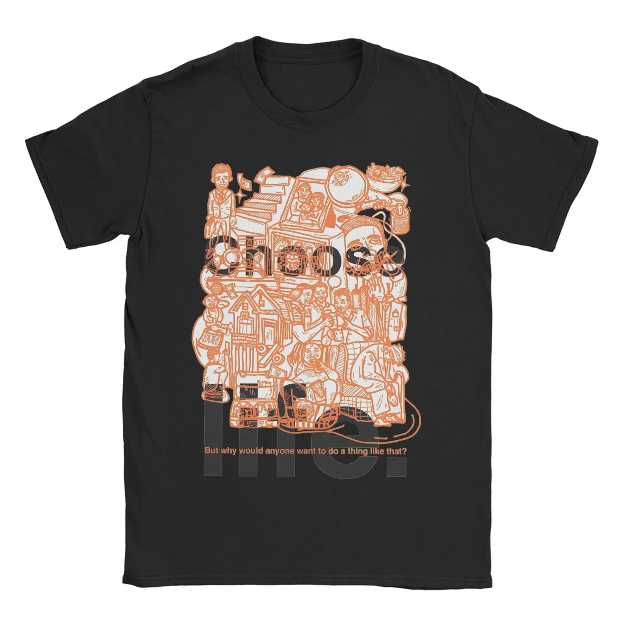 Trainspotting فيلم تي شيرت الرجال خمر القطن تيز الياقة المستديرة قصيرة الأكمام تي شيرت الطباعة الملابس