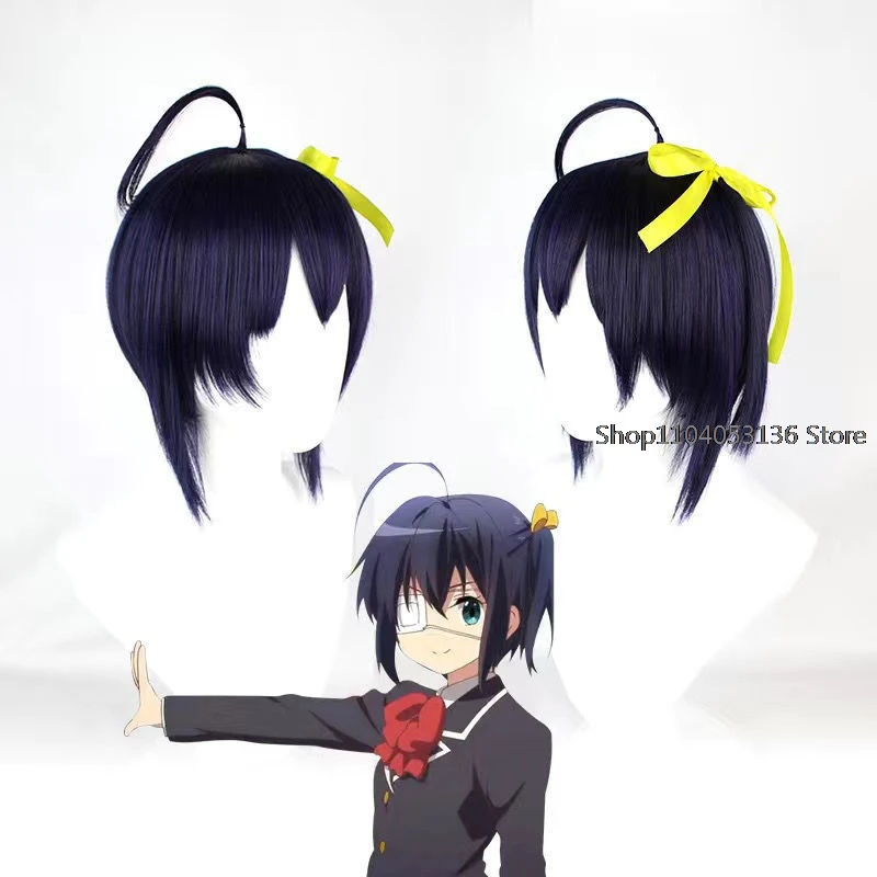 Disfraz de Anime Love, Chunibyo y otros delisiones cospaly Takanashi Rikka, disfraz de canto, vestido de Lolita, peluca femenina, cosplay de halloween