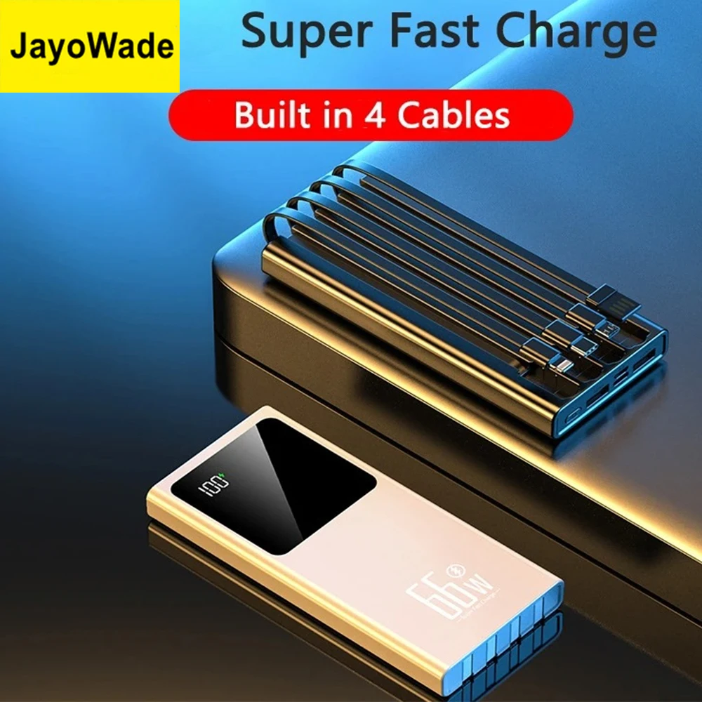 

JayoWade новейший аккумулятор с супер быстрой зарядкой 66 Вт 30000 мАч для iPhone Huawei Xiaomi Samsung внешнее зарядное устройство Powerbank