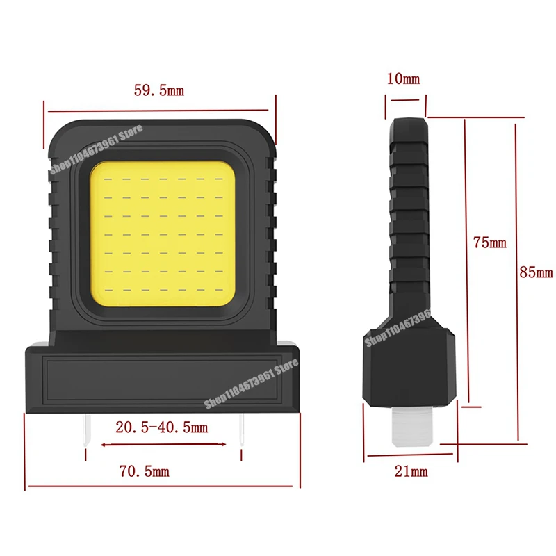 Akcesoria do elektronarzędzi Lampka robocza LED do Makita, Milwaukee, Dewalt, Bosch, Dayi, Lomvum, Zhipu, akumulator litowo-jonowy 18V-21V