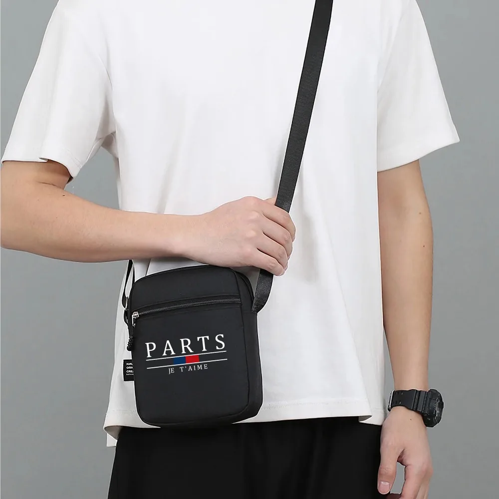 حقيبة كروس صغيرة بنمط أزواج فرنسا ، حقائب كتف ، حزام قابل للتعديل ، أسود ، حقيبة رياضية غير رسمية ، حقيبة ساعي البريد مربعة ، أصلية