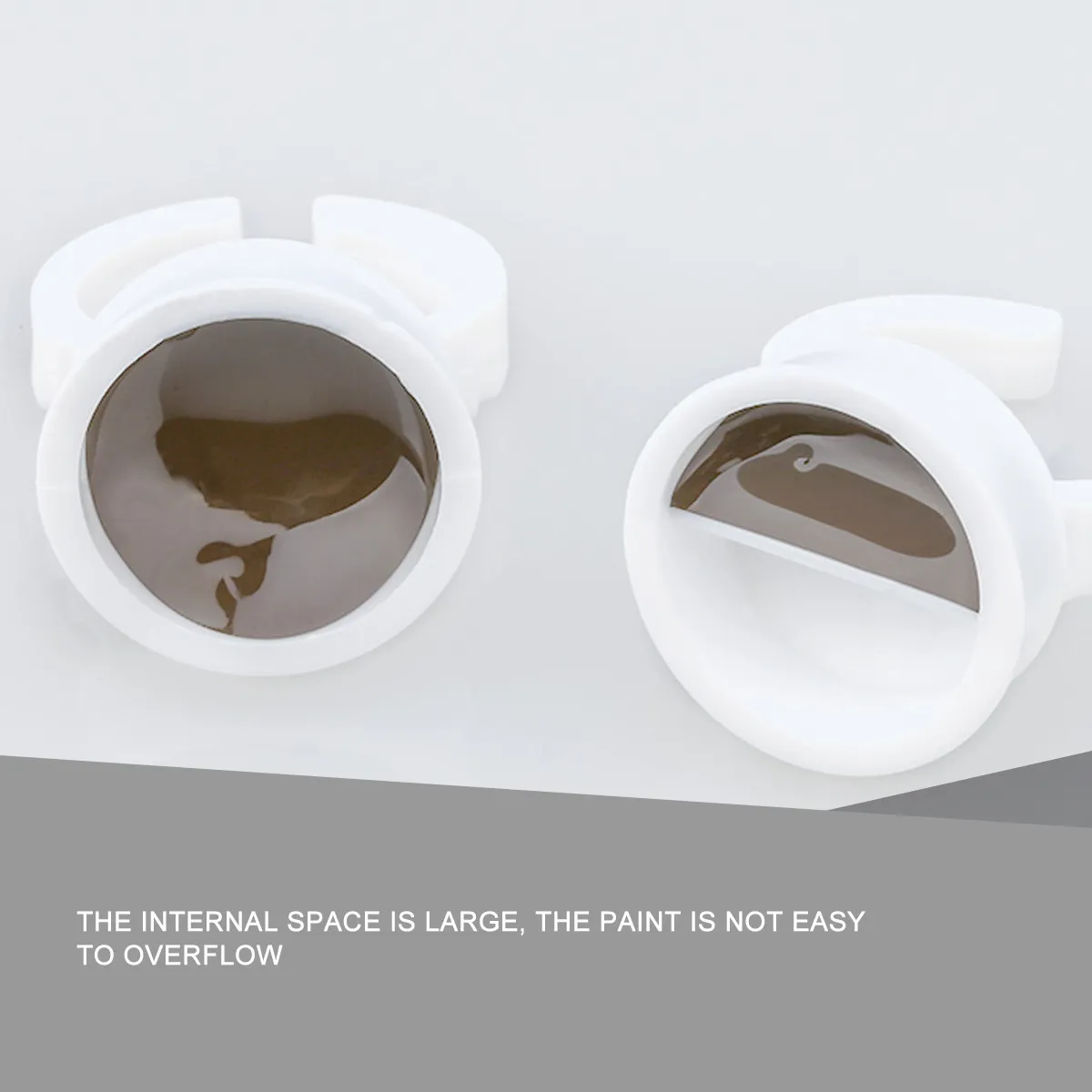 500Pcs Ink Ring Cup Professional Disposable Pigment Container for Semi- Eyelash Extension Tool Ring Holder